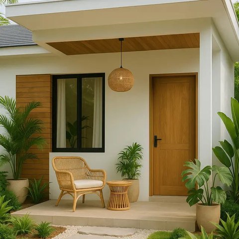 Model Teras Minimalis Depan Rumah Sempit Lahan Terbatas/AI