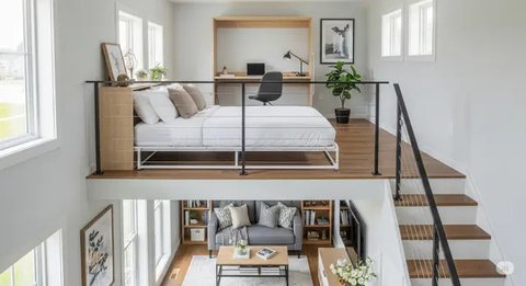 8 Model Rumah Kecil 3x6 dengan Mezzanine 2 Lantai Mini