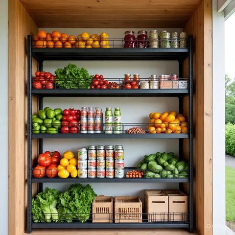 Desain Warung Sembako di Teras Rumah (AI)