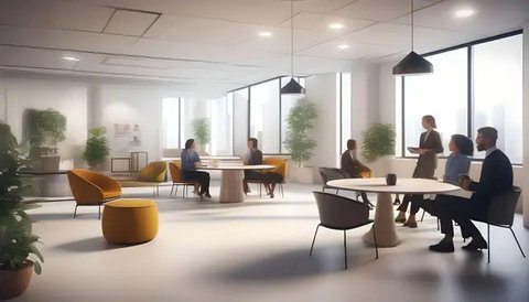 Ilustrasi karyawan kantor sedang melakukan aktivitas perbankan. (BongkarnGraphic/DepositPhotos.com)