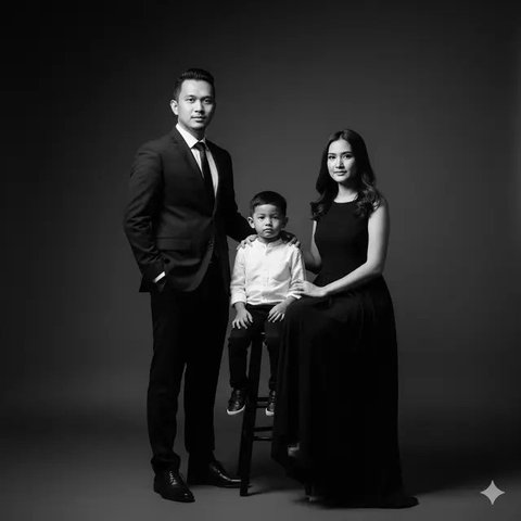 7 Ide Prompt Gemini AI Foto Keluarga Bertiga, Hasil Realistis & Estetik Ala Photoshoot Profesional (sumber: GeminiAI)