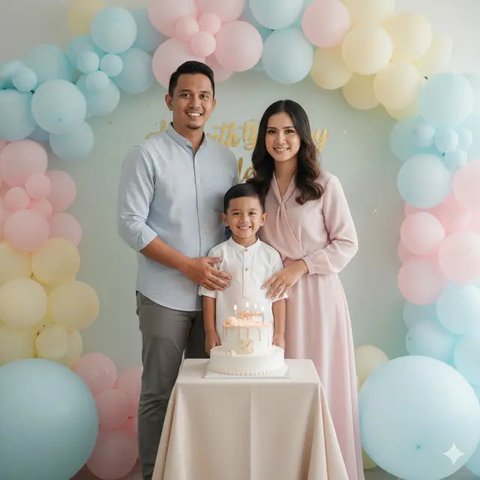 7 Ide Prompt Gemini AI Foto Keluarga Bertiga, Hasil Realistis & Estetik Ala Photoshoot Profesional (sumber: GeminiAI)