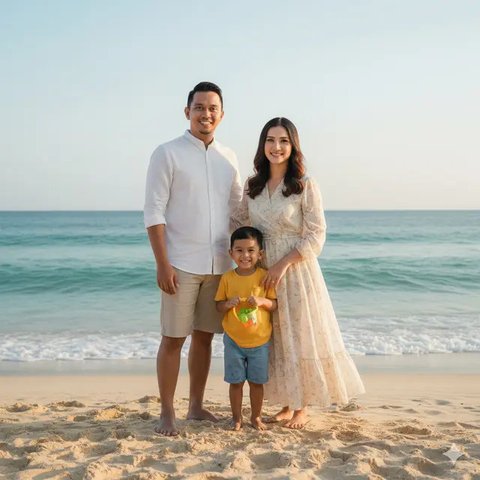 7 Ide Prompt Gemini AI Foto Keluarga Bertiga, Hasil Realistis & Estetik Ala Photoshoot Profesional (sumber: GeminiAI)