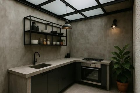 Model Dapur Semi Outdoor Belakang Rumah 2025