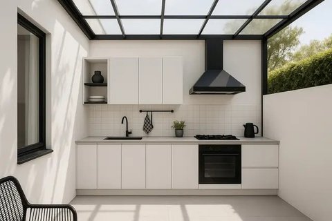 Model Dapur Semi Outdoor Belakang Rumah 2025