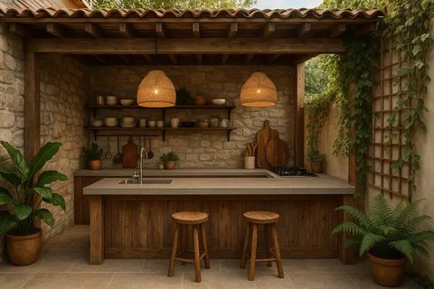 Model Dapur Semi Outdoor Belakang Rumah 2025