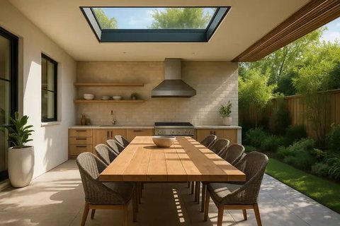 Model Dapur Semi Outdoor Belakang Rumah 2025