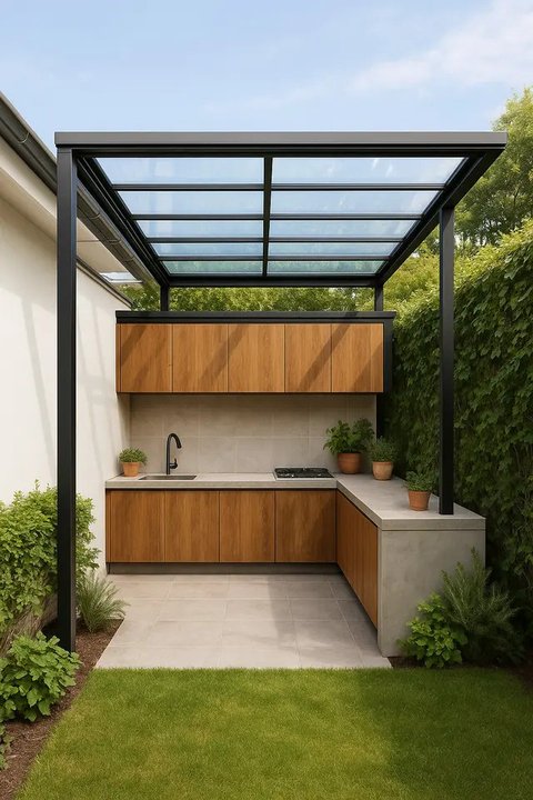 Model Dapur Semi Outdoor Belakang Rumah 2025