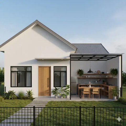 Rumah Model Dapur Samping (AI)