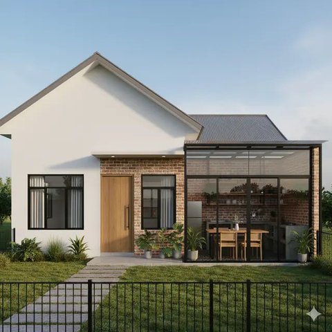 Rumah Model Dapur Samping (AI)