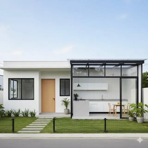 Rumah Model Dapur Samping (AI)