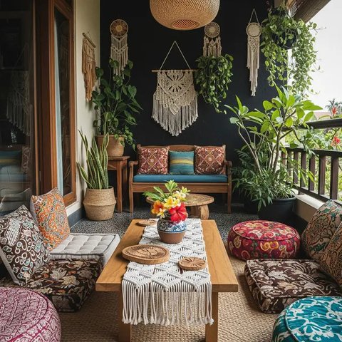 Inspirasi Teras Instagramable untuk Konten. (Foto: Gemini AI)