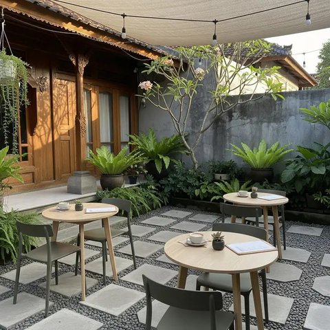 Inspirasi Teras Instagramable untuk Konten. (Foto: Gemini AI)