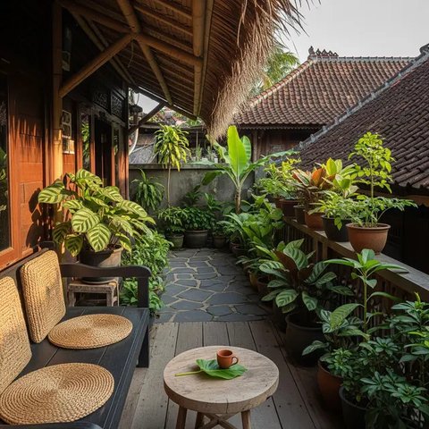 Inspirasi Teras Instagramable untuk Konten. (Foto: Gemini AI)