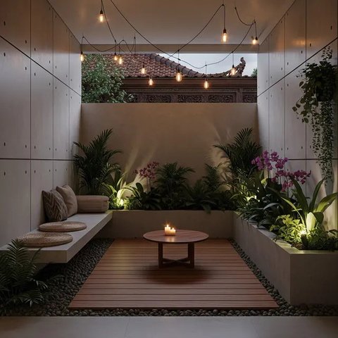 Inspirasi Teras Instagramable untuk Konten. (Foto: Gemini AI)