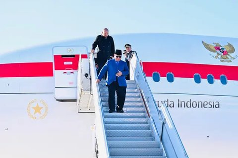 Presiden RI Prabowo Subianto tiba di Markas Besar PBB di New York, Amerika Serikat. (Antara)