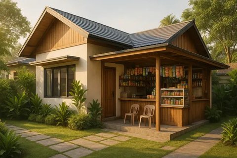 Model Warung Sembako Kekinian di Rumah (created by AI)