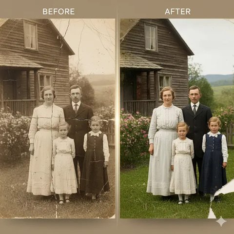Prompt Edit Restorasi Foto Jadul dengan AI. Gemini