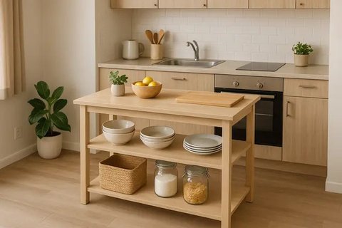 7 Model Kitchen Island di Dapur Kecil, Solusi Fungsional & Estetik (sumber:AI)