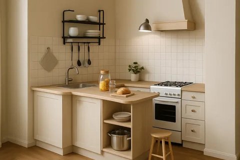 7 Model Kitchen Island di Dapur Kecil, Solusi Fungsional & Estetik (sumber:AI)