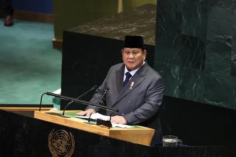 Presiden Prabowo Subianto menyampaikan pidato di Sidang Umum Perserikatan Bangsa-Bangsa (PBB) ke-80 di New York, Amerika Serikat, Selasa 23 September 2025. (Biro Pers Sekretariat Presiden)
