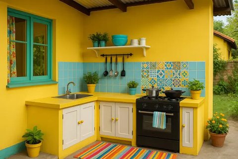7 Model Dapur Kotor Belakang Rumah Sederhana tapi Cantik, Praktis untuk Masak Sehari-hari (sumber:AI)