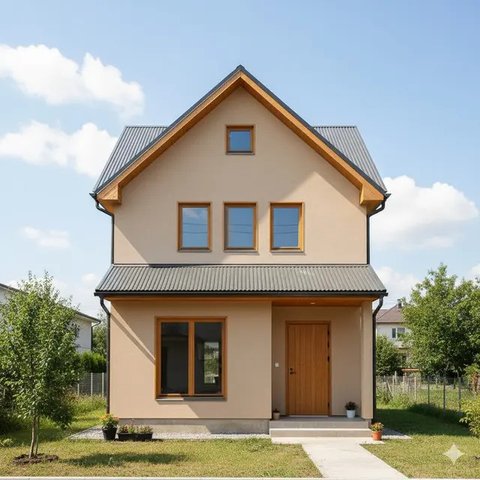 Rumah Sederhana 6x12 Atap Pelana/Gemini AI