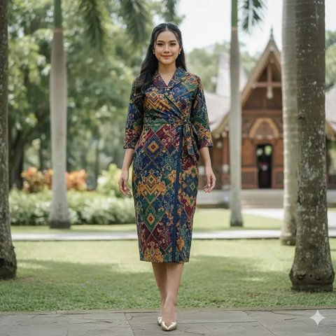 Model Batik Sasirangan Wanita/Gemini AI