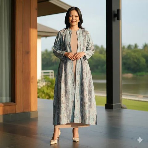 Model Batik Sasirangan Wanita/Gemini AI