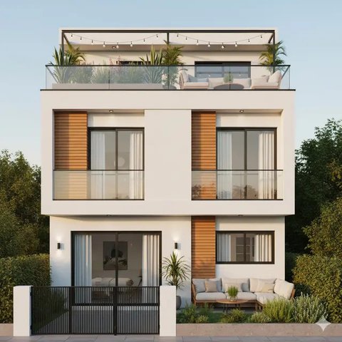 Desain Rumah 6x12 dengan Rooftop. Gemini