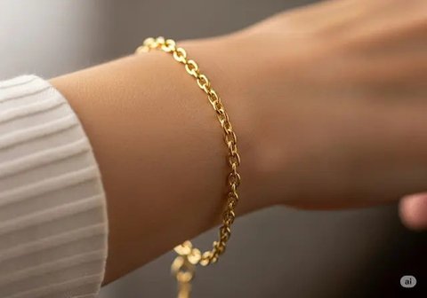 Gelang Figaro Timeless/Model Gelang Emas 22 Karat 3 Gram (Sumber: gemini.com)