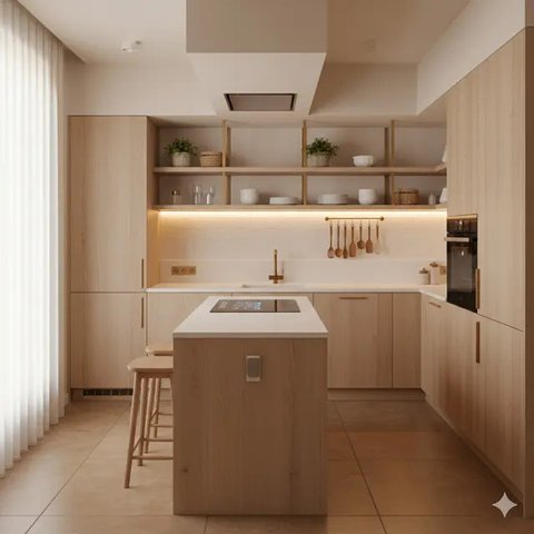 Model Dapur Kecil Tapi Mewah 2025 untuk Rumah Minimalis Modern (created by AI)