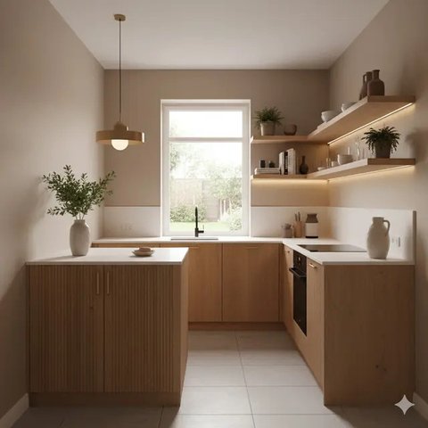 Model Dapur Kecil Tapi Mewah 2025 untuk Rumah Minimalis Modern (created by AI)