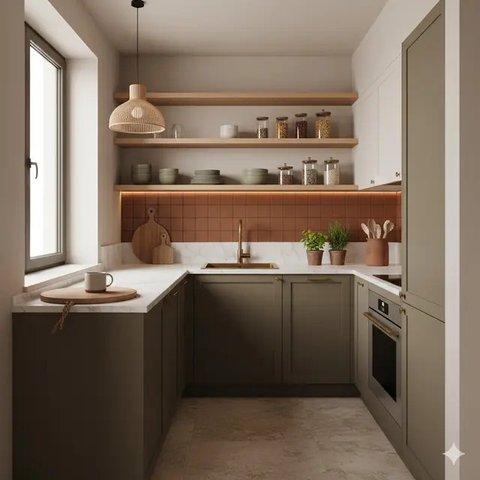 Model Dapur Kecil Tapi Mewah 2025 untuk Rumah Minimalis Modern (created by AI)