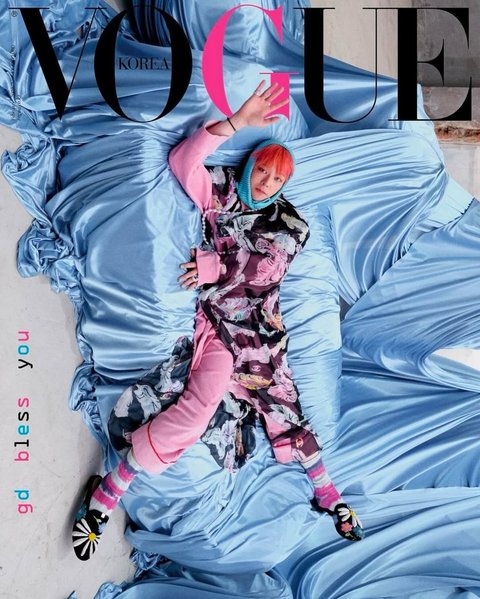 Tampil dengan Rambut Oranye, G-Dragon Tampil Nyentrik Jadi Model Cover Vogue Korea Edisi Februari 2025