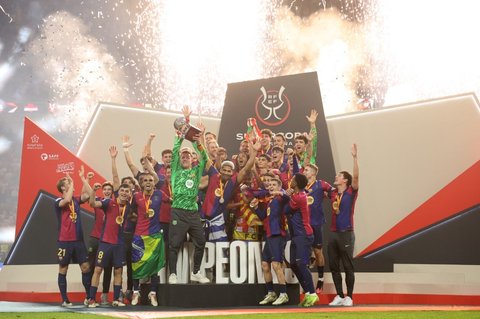 FOTO: Ngerinya Barcelona Bantai Real Madrid Lewat Comeback Spektakuler di Final Supercopa de Espana 2025