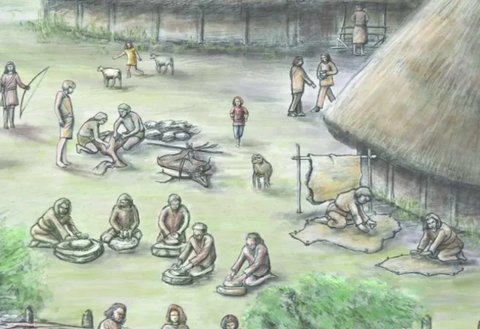 ilsutrasi petani 5000 tahun lalu