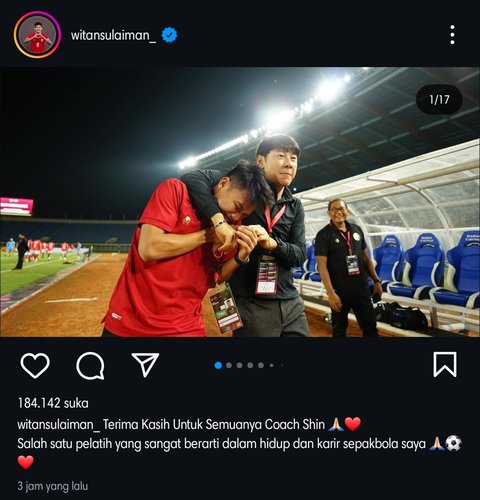 Pesan perpisahan emosional pemain TImnas Indonesia ke Shin Tae-yong.