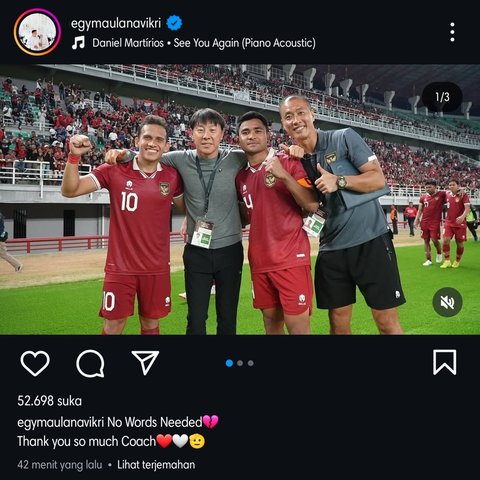 Pesan perpisahan emosional pemain TImnas Indonesia ke Shin Tae-yong.