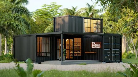 Desain Warung Jualan Kontainer dari Baja Ringan