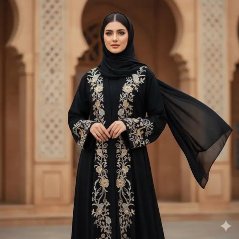 Model Gamis Abaya Hitam (created by AI)