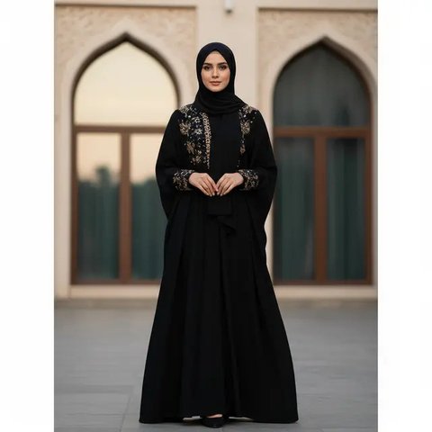 Model Gamis Abaya Hitam (created by AI)