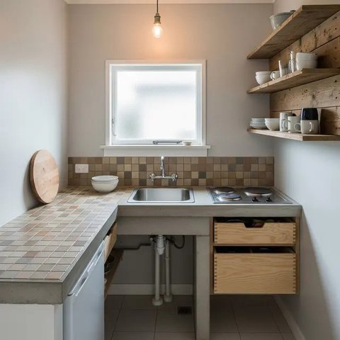 Dapur Rumah Mungil 2x2 Meter dengan Fungsi Maksimal dan Biaya Minim (AI)
