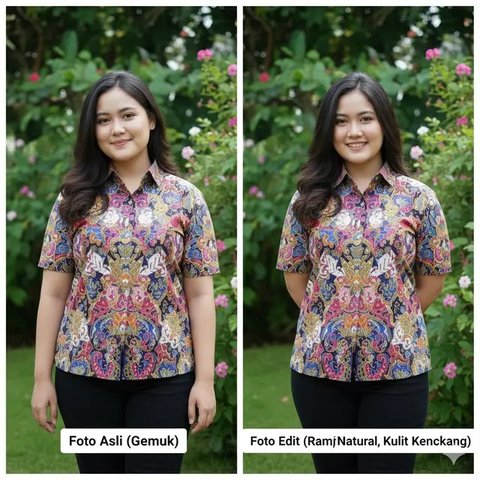 Prompt Gemini AI Edit Foto Jadi Kelihatan Kurus & Natural. Foto: Gemini