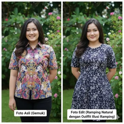 Prompt Gemini AI Edit Foto Jadi Kelihatan Kurus & Natural. Foto: Gemini