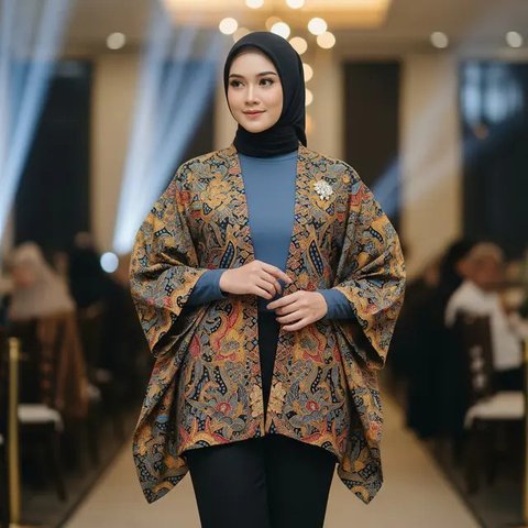 Model Atasan Batik Hijab Modern/Gemini AI