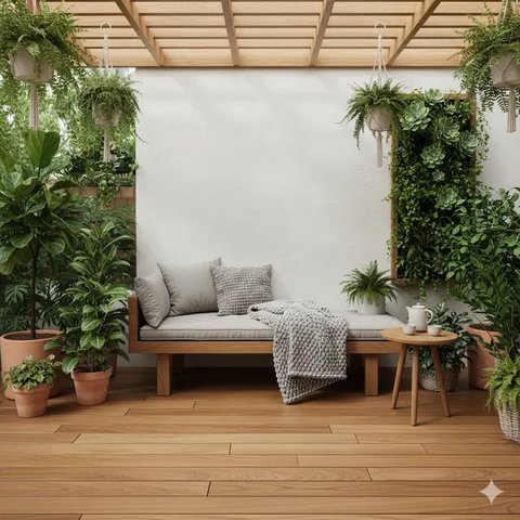 Rumah Minimalis dengan Teras Depan Simetris/AI