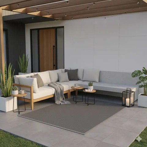 Rumah Minimalis dengan Teras Depan Simetris/AI