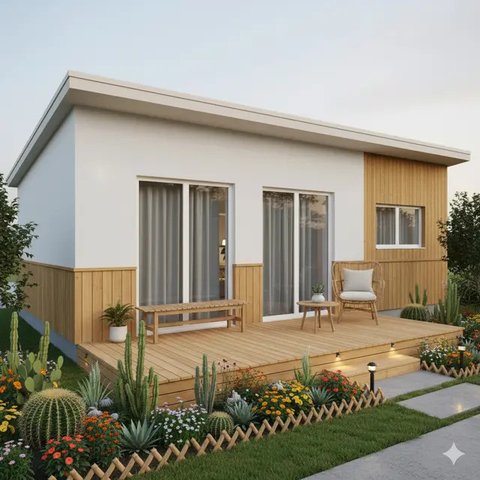 Rumah Sederhana Murah tapi Punya Taman Mini Cantik (Image by Gemini AI)