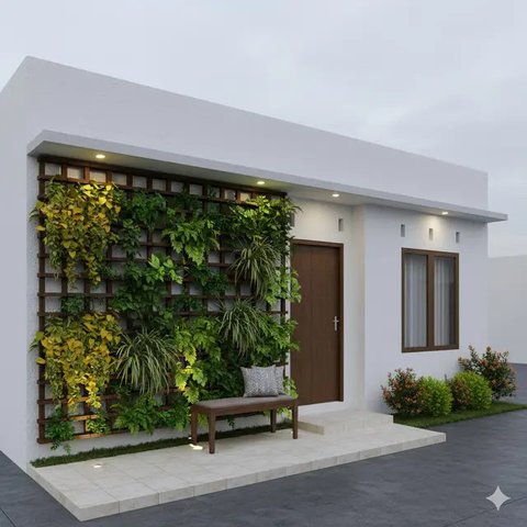 Rumah Sederhana Murah tapi Punya Taman Mini Cantik (Image by Gemini AI)